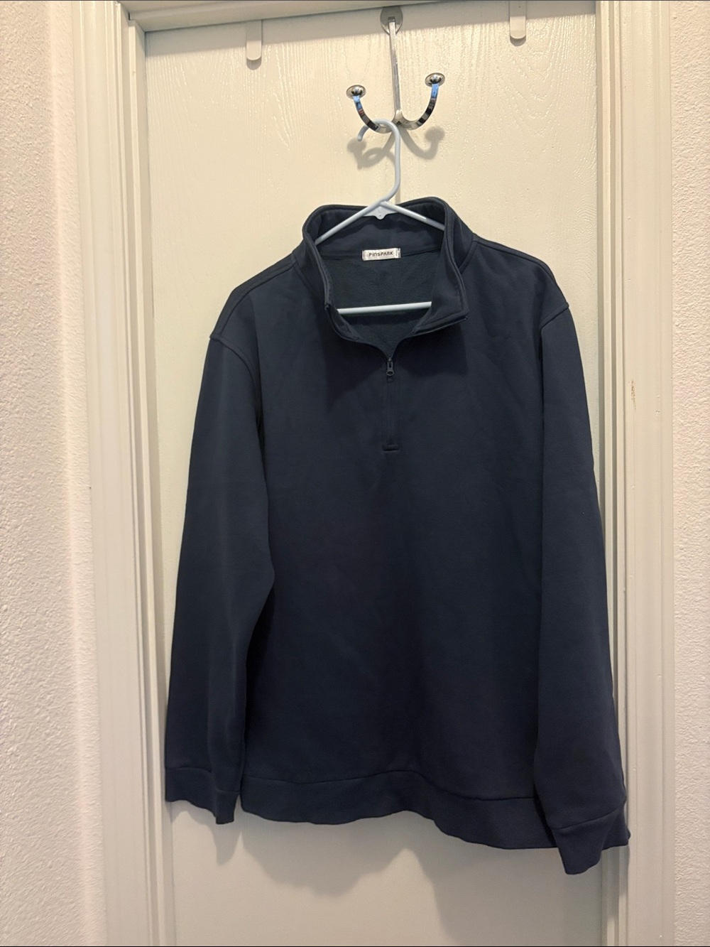 Men's Quarter-Zip Pullover Sweatshirt - Navy